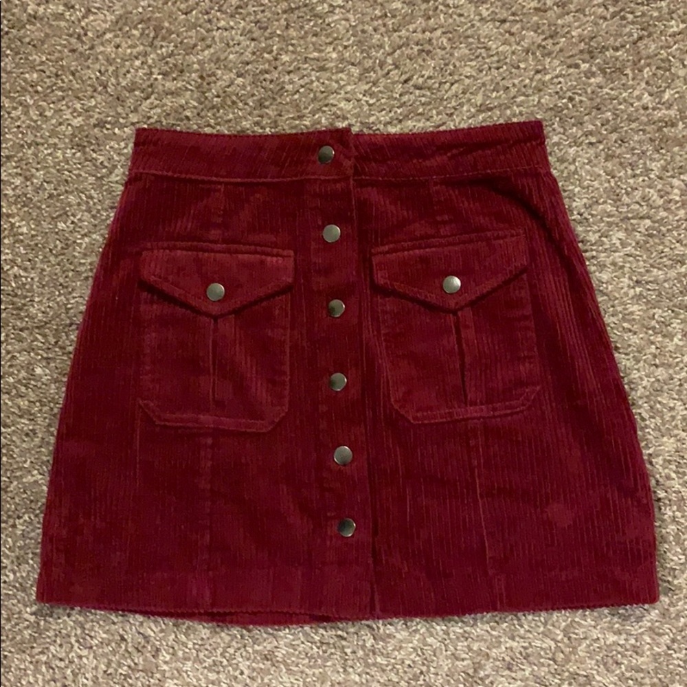 Corduroy mini skirt